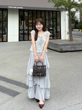 「アイテム（ハンドバッグ）」を使った、miyu Ӧさん（レディース・149cm）の秋コーディネート