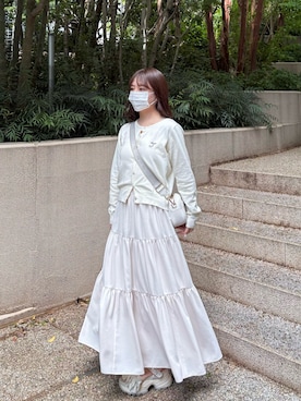 「アイテム（サンダル）」を使った、miyu Ӧさん（レディース・149cm）の秋コーディネート