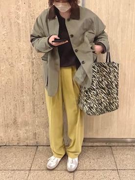 「サマンサ モスモス(Samansa Mos2)」｜「アイテム（スラックス）」を使った、ユメさん（レディース・164cm）の春コーディネート