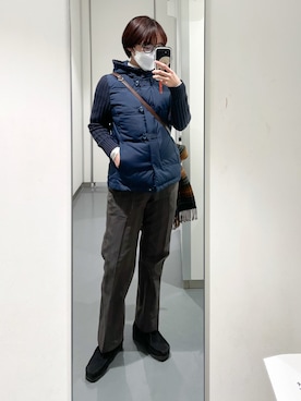 「Eddie Bauer（エディーバウアー）のアイテム（ジャケット/アウター）」を使った、nmnm666さん（レディース・160cm）の冬コーディネート