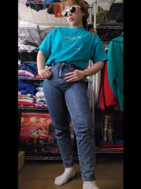 「アイテム（ヘアアクセサリー、ブラック系）」を使った、miki80sさん（レディース・155cm）の春コーディネート