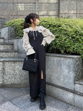 高松加奈さん(レディース・156cm)の冬コーディネート