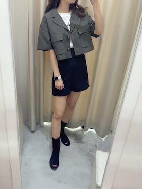 高松加奈さん(レディース・156cm)の夏コーディネート