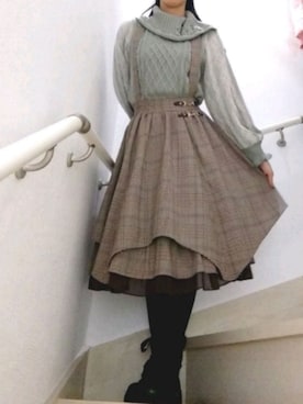 「axes femme（アクシーズファム）のアイテム（ニット/セーター）」を使った、momijiさん（レディース・154cm）の冬コーディネート