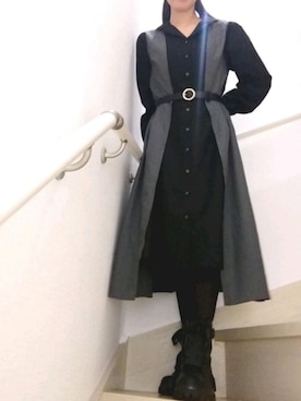 「axes femme POETIQUE（アクシーズファムポエティック）のアイテム（ワンピース/ドレス）」を使った、momijiさん（レディース・154cm）の冬コーディネート