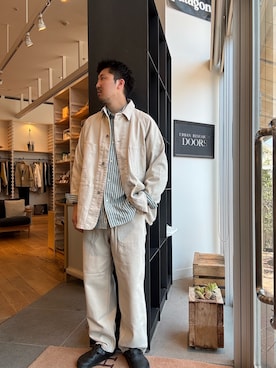 「アイテム（カバーオール）」を使った、ryohnoさん（メンズ・179cm）の秋コーディネート