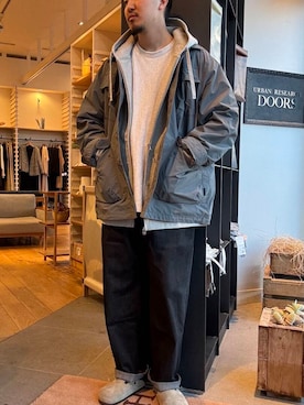 「Snow Peak（スノーピーク）のアイテム（ブルゾン）」を使った、ryohnoさん（メンズ・178cm）の冬コーディネート