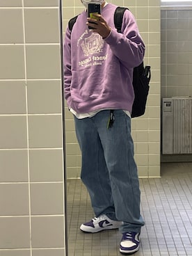 「JW Anderson（ジェイダブリューアンダーソン）のアイテム（パンツ）」を使った、yuma19さん（メンズ・169cm）の冬コーディネート