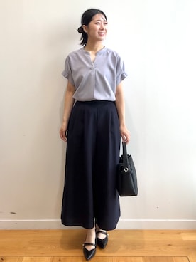 「index（インデックス）の【2WAY】ハートポーチ付きミニショルダーバッグ（ショルダーバッグ、ベージュ系）」を使った、rina9678さん（レディース・158cm）の夏コーディネート
