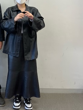 「NICE CLAUP（ナイスクラップ）のアイテム（ジャケット/アウター）」を使った、NYANさん（レディース・156cm）の冬コーディネート