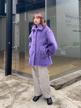 「UNITED TOKYO（ユナイテッドトウキョウ）のアイテム（その他アウター）」を使った、恵利香さん（レディース・156cm）の秋コーディネート