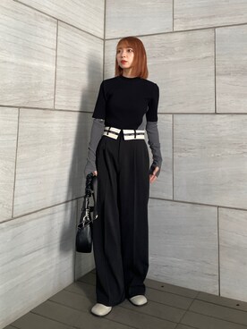 「UNITED TOKYO（ユナイテッドトウキョウ）のアイテム（チノパンツ）」を使った、恵利香さん（レディース・156cm）の夏コーディネート
