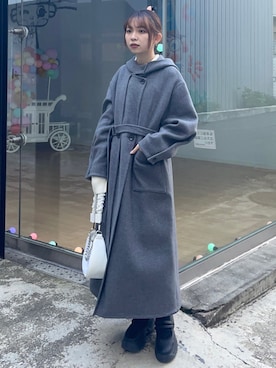 「UNITED TOKYO（ユナイテッドトウキョウ）のアイテム（その他アウター）」を使った、恵利香さん（レディース・156cm）の冬コーディネート