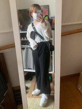 「merongshop（メロンショップ）のアイテム（ショルダーバッグ）」を使った、ちひろさん（レディース・149cm）の夏コーディネート