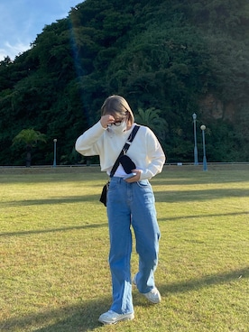 「merongshop（メロンショップ）のアイテム（ショルダーバッグ）」を使った、ちひろさん（レディース・149cm）の秋コーディネート