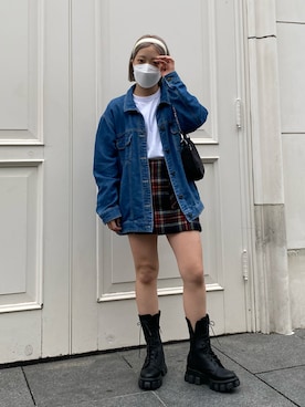 「merongshop（メロンショップ）のアイテム」を使った、ちひろさん（レディース・149cm）の秋コーディネート