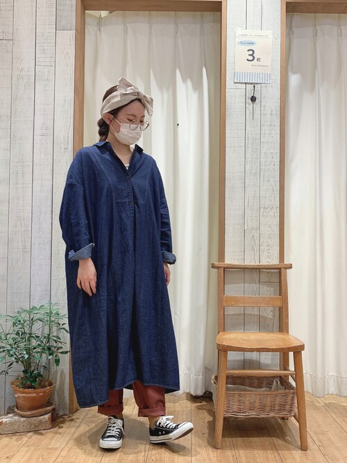 Samansa Mos2 東京ドームシティー ラクーアい が ら しさんのシャツワンピースを使ったコーディネート Zozotown