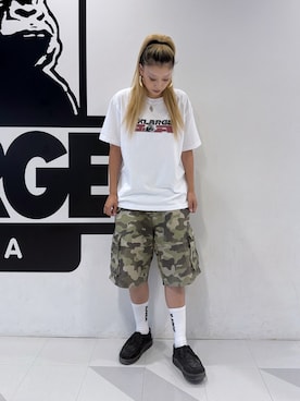 「XLARGE（エクストララージ）のアイテム」を使った、MEIさん（レディース・173cm）の夏コーディネート