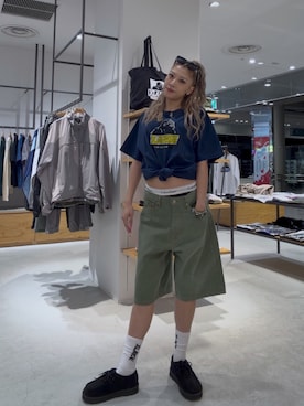 「XLARGE（エクストララージ）のアイテム（トップス）」を使った、MEIさん（レディース・173cm）の春コーディネート