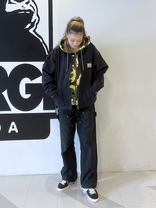CAMO ZIP UP HOODED SWEATSHIRT（パーカー）｜XLARGE（エクストラ
