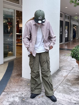 「NEW ERA（ニューエラ）のアイテム」を使った、MEIさん（骨格ストレート・レディース・173cm）の夏コーディネート