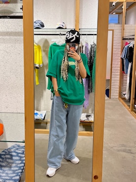 「XLARGE（エクストララージ）のアイテム（帽子）」を使った、MEIさん（レディース・173cm）の春コーディネート