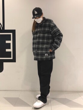 「XLARGE（エクストララージ）のアイテム（その他アウター）」を使った、MEIさん（レディース・173cm）の秋コーディネート