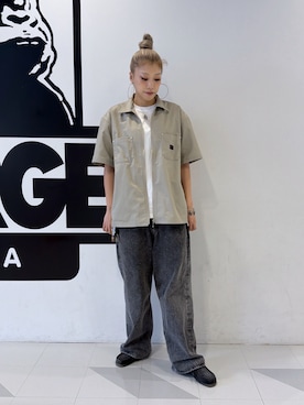 「XLARGE（エクストララージ）のアイテム（パンツ）」を使った、MEIさん（レディース・173cm）の春コーディネート