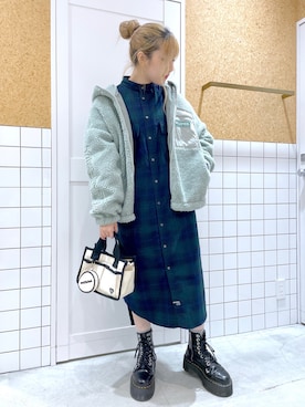 「MILKFED.」｜「アイテム（ブルゾン）」を使った、ﾄ ｻﾞﾄ ﾄ ﾓ子さん（レディース・157cm）の秋コーディネート