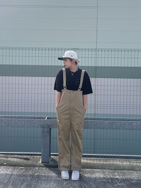 「AVIREX（アヴィレックス）のアイテム（オールインワン・サロペット）」を使った、ayanaさん（レディース・169cm）の夏コーディネート