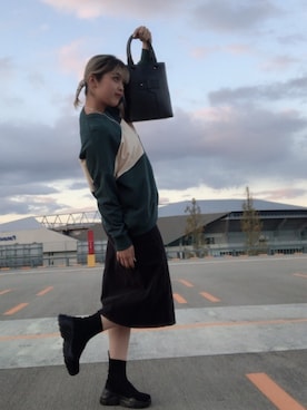 「レザーバック」｜ayanaさん（レディース・169cm）の秋コーディネート