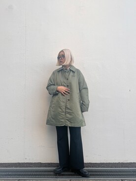 「アイテム（その他アウター、グリーン系）」を使った、ayanaさん（レディース・169cm）の冬コーディネート