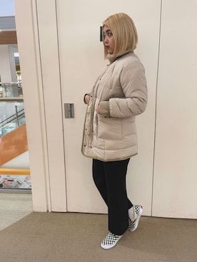 「AVIREX（アヴィレックス）のアイテム（ダウンジャケット/コート）」を使った、ayanaさん（レディース・169cm）の秋コーディネート