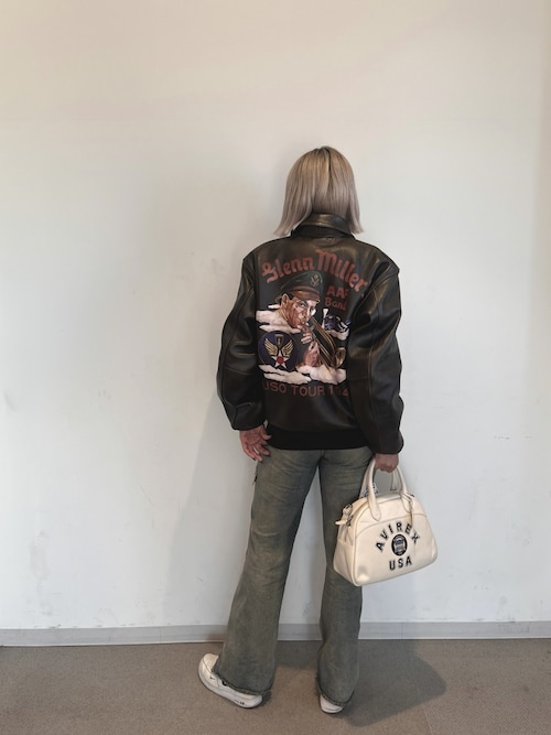 AVIREX A-2 グレンミラー 復刻レザーフライトジャケット 本革 40美品