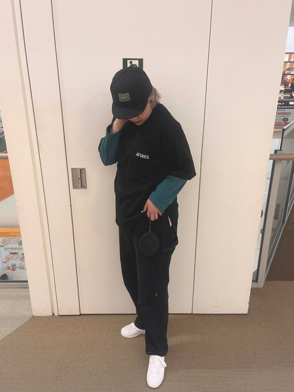 「AVIREX、AVIREXBelle、春夏コーデ、スポーティー、ストリート、スニーカー、ootd、お洒落さんとつながりたい、いいね、save、フォローお願いします🤑、私の推しブランド」｜「AVIREXの【MILITARY GARMENTS】リップストップ BB キャップ / RIPSTOP BB CAP / アヴィレックス / ミリタリーガーメンツ / AVIREX（キャップ、ブラック系）」を使った、ayanaさん（レディース・169cm）の春コーディネートの1枚目の写真