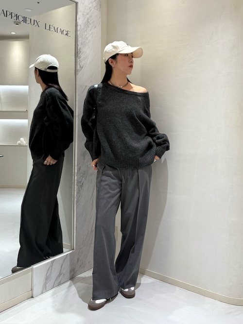 前後2WAY】もちふわ2WAYスキッパーニット（ニット/セーター