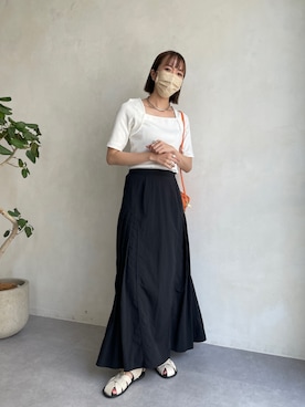 「リブT」｜shino hayasakiさん（レディース・165cm）の春コーディネート