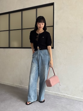 「アイテム（カーディガン/ボレロ）」を使った、shino hayasakiさん（レディース・165cm・30代）の夏コーディネート