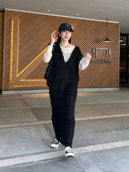 CAPRICIEUX LE'MAGE シャギーファースカート CAPRICIEUX LE'MAGE（カプリシューレマージュ）の「シャギー