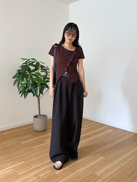 「アイテム（トップス）」を使った、shino hayasakiさん（レディース・165cm・30代）の夏コーディネート