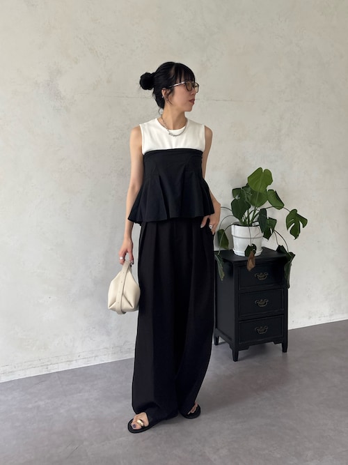 CAPRICIEUX LE'MAGE ペプラムトップスフレアデザイン ビスチェ CAPRICIEUX LE'MAGEのトップスを使ったコーディネート(ZOZOTOWN