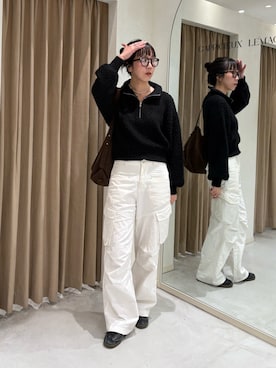 「アイテム（トートバッグ）」を使った、shino hayasakiさん（レディース・165cm・30代）の冬コーディネート