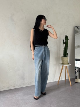 「アイテム（ショルダーバッグ）」を使った、shino hayasakiさん（レディース・165cm・30代）の夏コーディネート