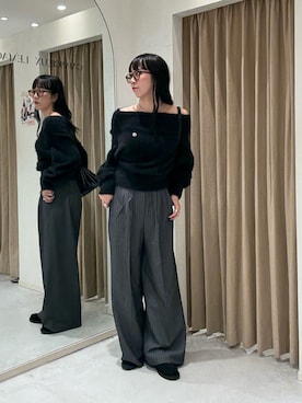 「アイテム（ローファー）」を使った、shino hayasakiさん（レディース・165cm）の秋コーディネート