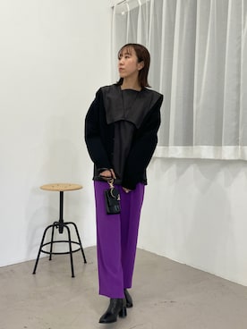 「ビッグカラー」｜shino hayasakiさん（レディース・165cm）の秋コーディネート