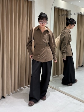 「アイテム（トートバッグ）」を使った、shino hayasakiさん（レディース・165cm・30代）の冬コーディネート