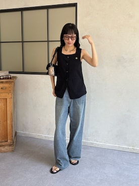 「骨格ナチュラル」｜shino hayasakiさん（レディース・165cm）の夏コーディネート