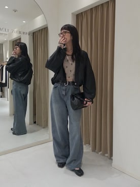 「アイテム（ブルゾン）」を使った、shino hayasakiさん（レディース・165cm）の秋コーディネート