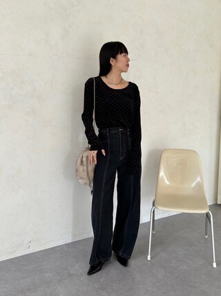 CAPRICIEUX LE'MAGE カプリシューレマージュ センター切替デニム センター切替デニム | CAPRICIEUX LE'MAGE(カプリシュレマージュ