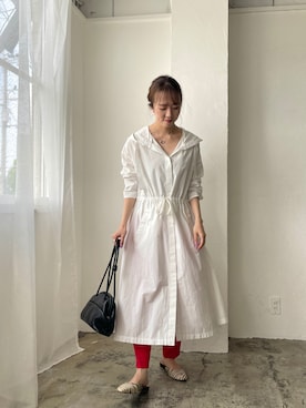 「CAPRICIEUX LE'MAGE（カプリシューレマージュ）のアイテム（その他アウター）」を使った、shino hayasakiさん（レディース・165cm）の夏コーディネート